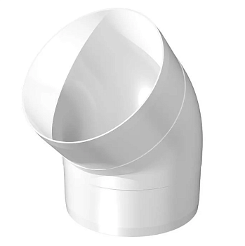 Колено круглое пластик 45гр D100  10ККП 45