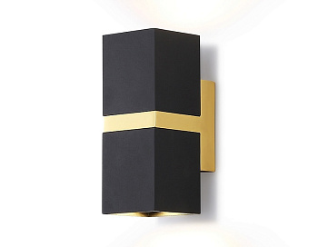 Светильник настенный FW246/2 BK/GD черный/золото GU10*2max 12W 155*61*80
