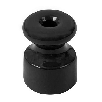 Изолятор Фарфоровый Черный МЕЗОНИНЪ GE70025-05 (1уп/40шт)