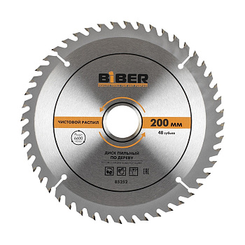 Диск пильный "Biber" Ø200х32-30-20-16 z48 чистый рез 85252