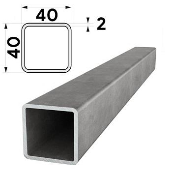 Труба профильная 40х40х2.0х6000мм ГОСТ 8639-82, теор. вес (КТПЗ)