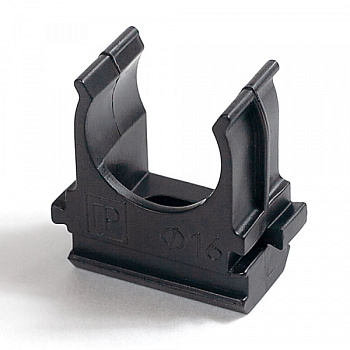 крепеж-клипса для трубы 16мм Черная (100шт)