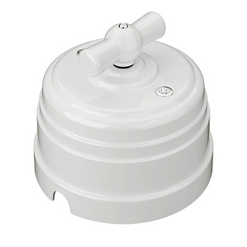 Ретро Выключатель 4 положения Пластиковый Белый GE30401-01 МЕЗОНИНЪ