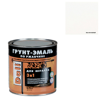 Грунт-Эмаль по ржавчине  белая , 0,75л 20410