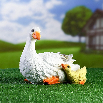 Садовая фигура "Утка с утенком" 23х15х20см 1126924