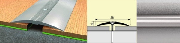 Стык 38x0,9 алюминий