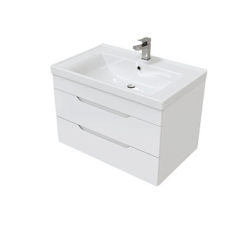 Комплект тумба подвесная SOHO 80 Quardo+ раковина DEEP 80 керамическая