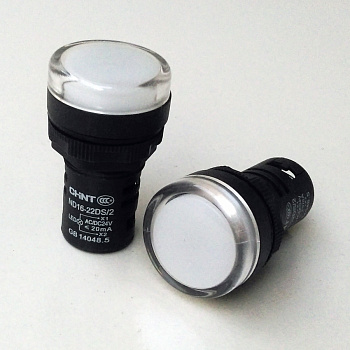 Сигнальная лампа LED БЕЛАЯ 230В CHINT ND16-22DS/4 593085