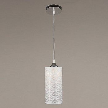 Подвес N3956/1HQ CR+WT хром 1х40W E27 d130 h800, QH20