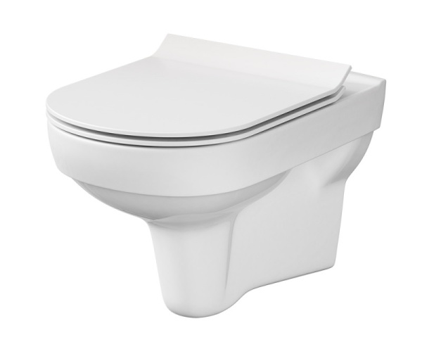 Унитаз подвесной  CITY NEW CLEAN ON    кр дюр.slim,lift,e-off, белый