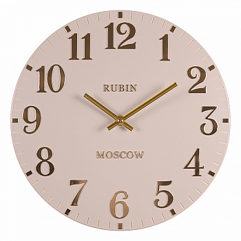 3005-003 (10) Часы настенные d=30см, корпус светло-бежевый"Классика" СТ