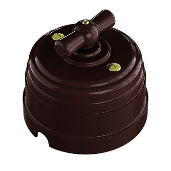 Ретро Выключатель 4 положения Пластиковый Коричневый GE30401-04 МЕЗОНИНЪ