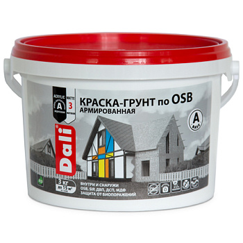 Краска-грунт по OSB армиров база А  3кгDALI 20103