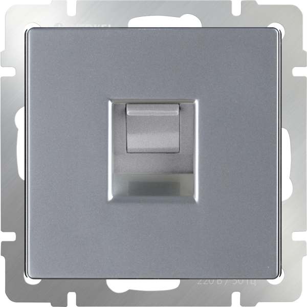 Розетка комп WL06-RJ45 Серебряный WERKEL