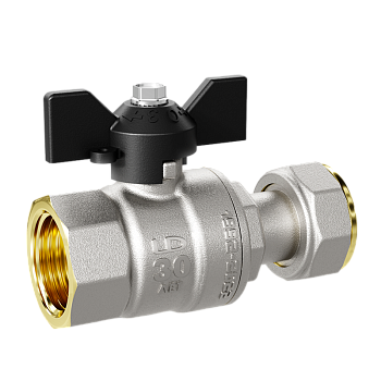 Кран шар. бабочка 3/4" ВН/ВН с накидной гайкой LD Pride (34779)