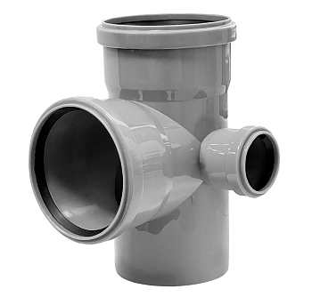 Крестовина двухпл.110/110/50 прав. вн.канализ. (25) VALFEX