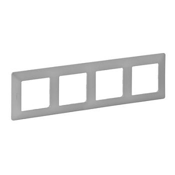 Рамка 4 поста Алюминий Legrand 754134 LIFE Венгрия