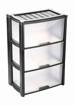 Комод Колорит 3-секционный Черный М7924 (1) Альтернатива Р3209