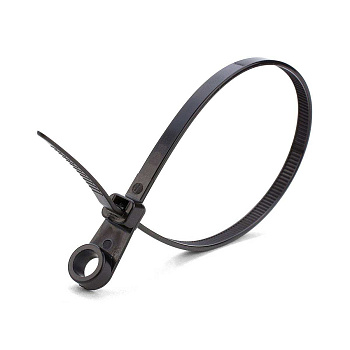 Стяжка с крепежной петлей КСО 5х300 Черная (100шт) Fortisflex КВТ 90335