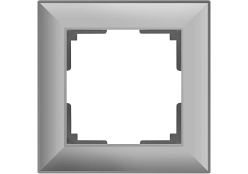 Рамка 1п WL14-Frame-01 Fiore Серебряный WERKEL