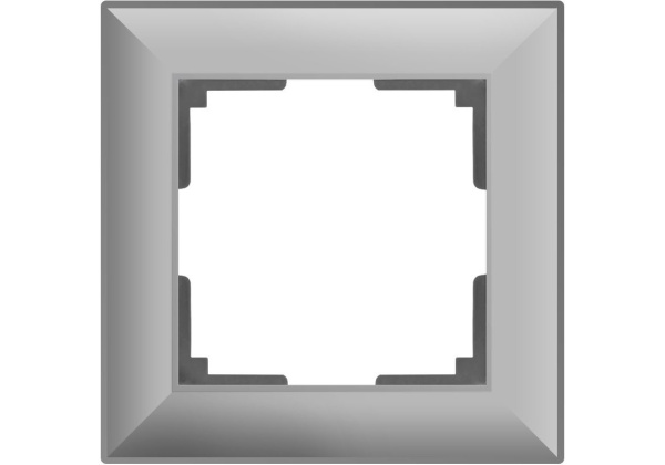 Рамка 1п WL14-Frame-01 Fiore Серебряный WERKEL