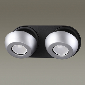 3492/2W ODL 18 099 черный с серебристымНастенный светильник IP20 GU10 2*50W 220V NERARGO