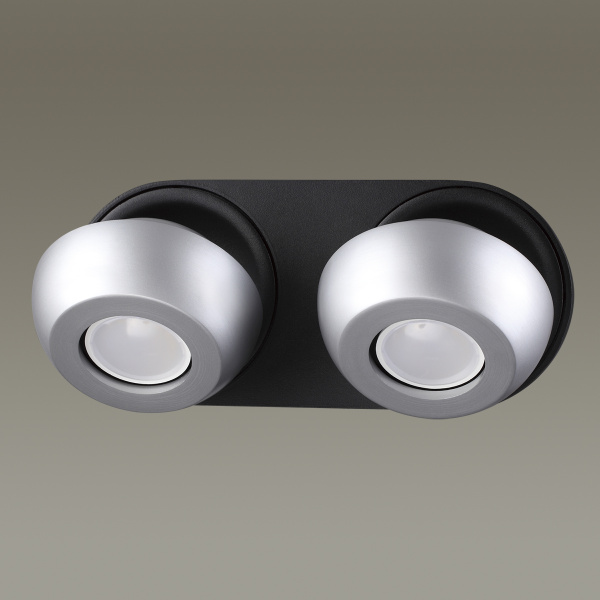 3492/2W ODL 18 099 черный с серебристымНастенный светильник IP20 GU10 2x50W 220V NERARGO