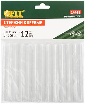 Стержни клеевые Ø11мм, длина 100мм (уп.12шт) 14411