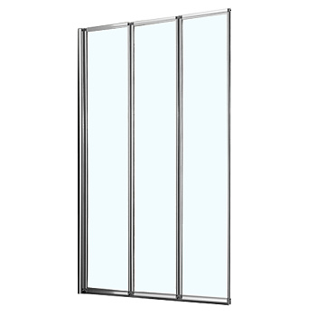 PRESTON NFC6433 шторка на ванну, 3-х секционная, стекло прозр.4 мм, 1000*1500 с покр, Easy clean, пр