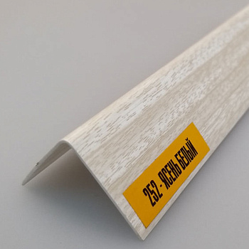 Уголок Идеал 20х20  2,7м. Ясень белый