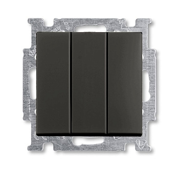ABB BJB Basic 55 Выключатель 3-клавишный черный 1012-0-2173