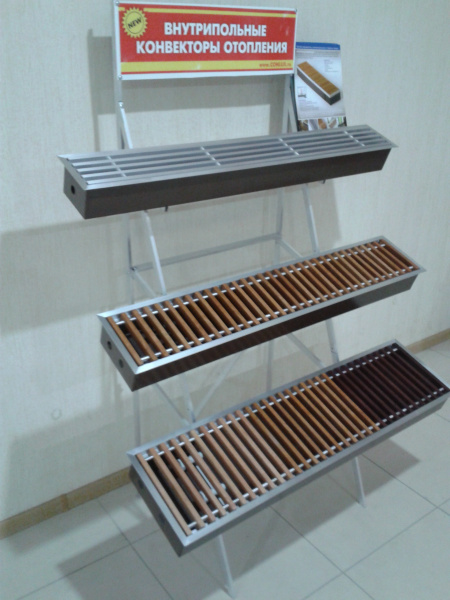 Конвектор Conlux 1000х300х85 ал. решетка без рамки 610 Вт. 2 теплообменника
