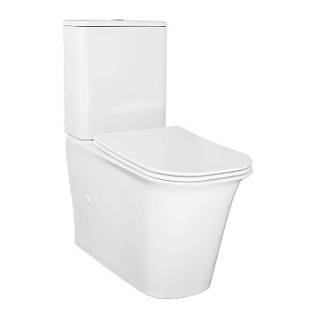 VELISE Унитаз напольный безободковый в комплекте с бачком и сиденьем микролифт. AZ-1222A