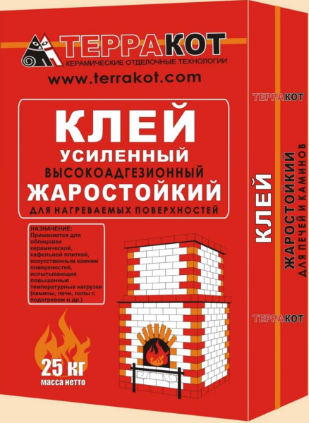 Клей Терракот жаростойкий усил. 25 кг