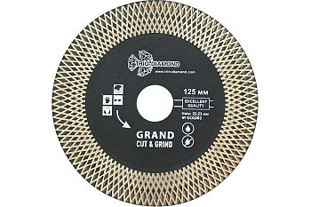 Диск алмазный отрезной TURBO Grand Cut & Grind Ø125x22,23 Trio Diamond GCG002