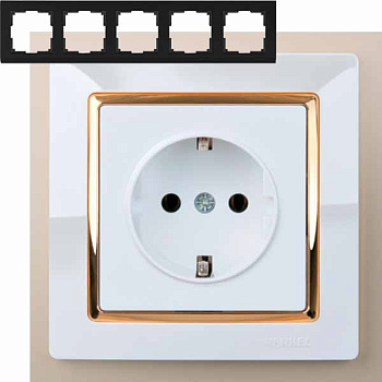Рамка 5п WL03-Frame-05 White GD Белый/золото Snabb WERKEL a035257