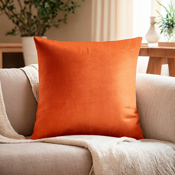 Подушка декоративная Этель терракот 30*30см велюр 9849755
