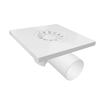 Трап сантехнический пластмассовый 15*15, боковой, Ø50 5020