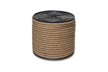 Веревка джутовая Д крученая 3-х прядная Ø12мм ВН.ШК