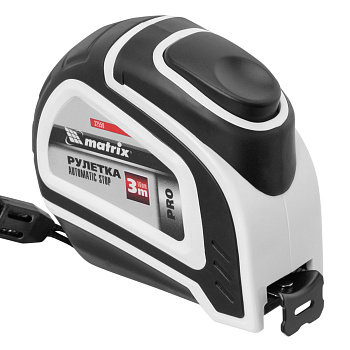 Рулетка "Matrix Autostop" 3м х 16мм автоматическая фиксация 32550