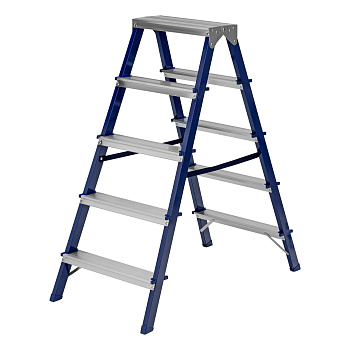 Стремянка двусторонняя, комбинированная "Сибртех" 5 ступеней 97935