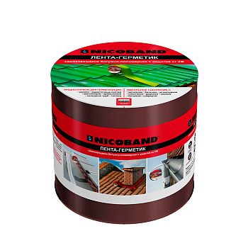Герметизирующая самокл. лента NICOBAND 3 м х 10 см коричневый