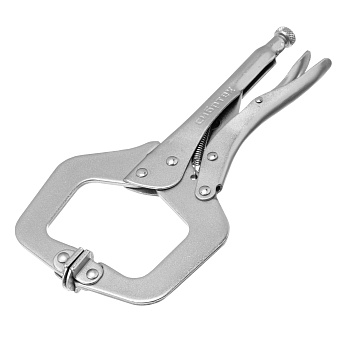 Зажим ручной "Сибртех" удлиненный захват, подвижные губки 270мм 18426