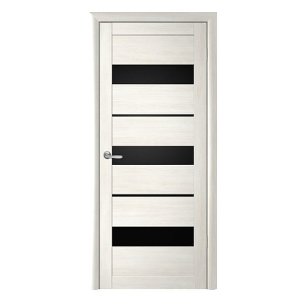 (обн.) Эко-шпон Прага белый кипарис стекло черное