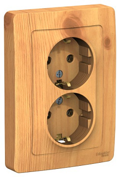 *Евророзетка 2СП 16А с з/к Ясень BLANCA BLNRS001025 (1/6) SE