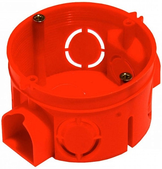 Коробка установочная "HEGEL" КУ1101 68*42  для сплошных стен Красная IP20