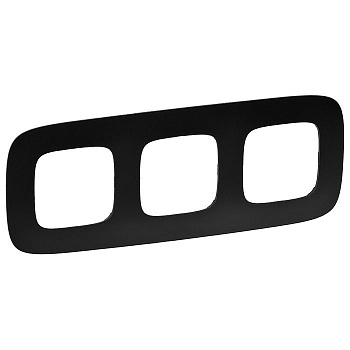 Рамка 3 поста Матовый черный Legrand 754403 ALLURE Венгрия