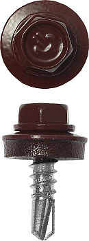 Саморез кровельный по металлу 5,5х19 RAL 3005 (250шт)