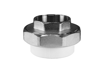 Муфта комб.разъём.(американка) с внутренней резьбой  32x1/2" (90/15) (Valfex) БЕЛАЯ