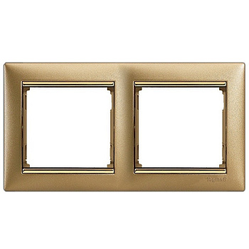 Рамка 2-ая VALENA матовое золото Legrand 770302 Португалия